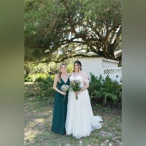 Azazie Aadia bridesmaid dress color pine